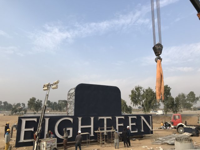 Highest Dual Billboard on Unipole Installed at Eighteen Islamabad